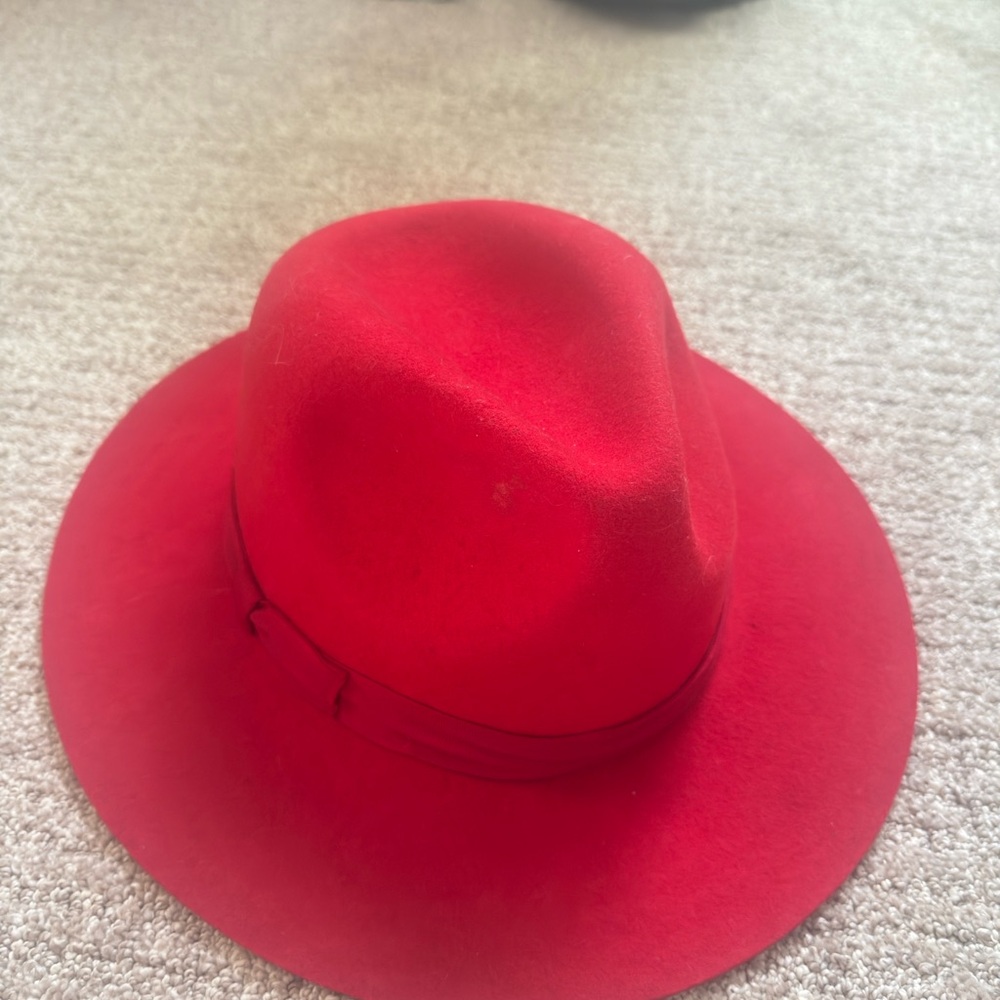 Lack Of Color Vibrant Red Fedora